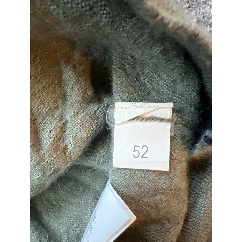 Fioroni Luxury Cashmere Alta Maglieria Italian Womens Beige Sweater Size 52 - Picture 5 of 9